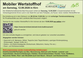 Hinweis Mobiler Wertstoffhof