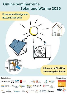 Plakat Online-Reihe Solar und Wärme 2026