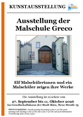 Plakat der Malschule Greco