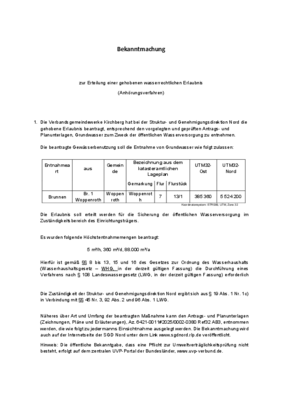 Text Bekanntmachung